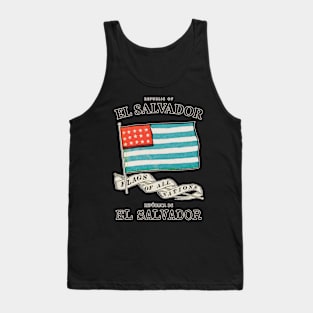 Antique El Salvador Country Flag Tank Top